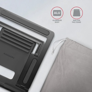 AXAGON STND-L stand aluminiu pliabil 10-17.3 inch Grey