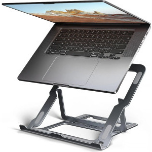 Stand/Cooler notebook AXAGON STND-LAG stand aluminiu, 10-17.3 inch, pliabil, 8 pozitii, Grey
