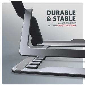 AXAGON STND-LAG stand aluminiu, 10-17.3 inch, pliabil, 8 pozitii, Grey