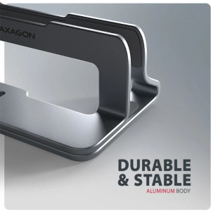 AXAGON STND-VG stand aluminiu, 10-17.3 inch, vertical, Grey