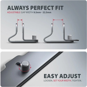 AXAGON STND-VG stand aluminiu, 10-17.3 inch, vertical, Grey