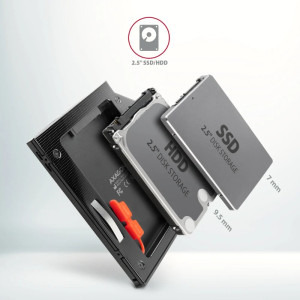 AXAGON HDD/SSD RSS-CD09, pentru unitati optice de tipul 9.5 mm