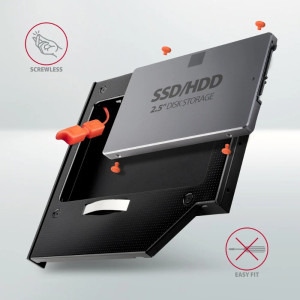 AXAGON HDD/SSD RSS-CD12, pentru unitati optice de tipul 12.7 mm