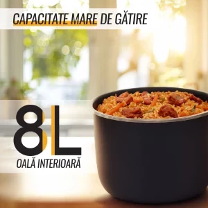 iHunt Multicooker Bro Ultra, 1300W, 8L, Argintiu/Negru