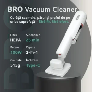 iHunt Bro Cleaner, de mana, 100W, 0.25L, Alb