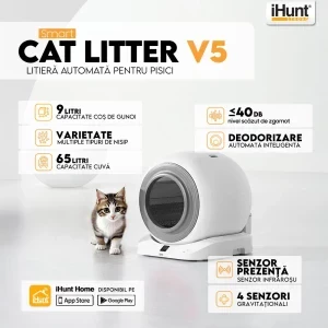 iHunt Litiera Smart pentru pisici V5 Alb