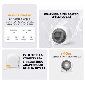 iHunt Litiera Smart pentru pisici V5 Alb