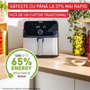 Tefal Friteuza cu aer cald Easy Fry Mega EY855D10, 2020W, 7.5L, Negru/Argintiu