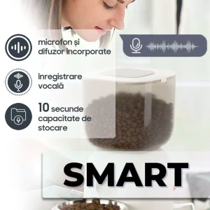 iHunt Dozator automat de hrana & Fantana de apa pentru animale Smart Pet Care Pack Alb