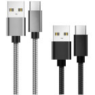 Cablu de date / adaptor Lemontti USB Male la USB-C Male, 0.5m/1m, Black/Grey, Set