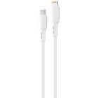 Cablu de date / adaptor Lemontti USB-C Male la Lightning Male, 30W, 1.2m, White
