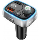 Incarcator auto Borofone BC32 Sunlight, 2x USB, FM, Bluetooth, MP3 Player, TF card, buton apel, Black