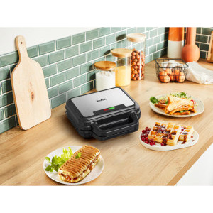 Tefal Sandwich maker UltraCompact 3-in-1 SW383D10, 700W, Negru/Argintiu