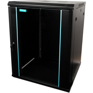 Spacer SPCW-15U-600-BK-03 15U, Wall mount, 600 x 600 mm, Glass door, Negru