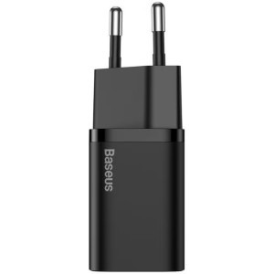 Baseus Super Si, 1x USB-C, Quick Charge 25W, Black + cablu USB-C