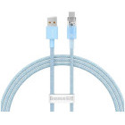 Cablu de date / adaptor Baseus Explorer, USB Male la USB-C Male, 100W 2 m, Quick Charge, Light Blue, amperaj maxim suportat 6A