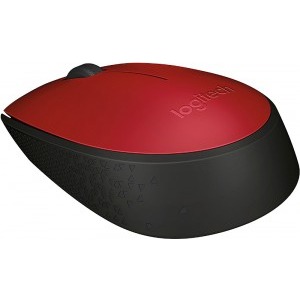 Logitech M171, Wireless, Red