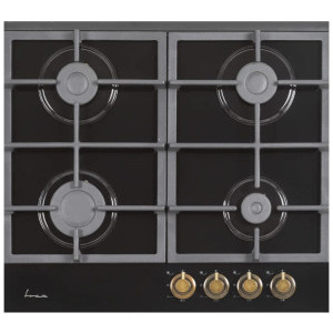 Fram FBH-S4IWF-GRBK, Gaz, 4 arzatoare, Aprindere electrica integrata, Sistem de siguranta, 60 cm, Negru