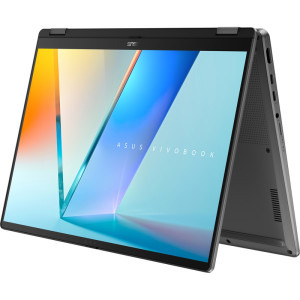 ASUS 14'' Vivobook 14 Flip TP3407SA, WUXGA OLED Touch, Procesor Intel® Core™ Ultra 7 258V (12M Cache, up to 4.80 GHz), 32GB LPDDR5X, 1TB SSD, Intel Arc 140V, Win 11 Pro, Matte Gray