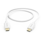 Cablu de date / adaptor Hama USB-C Male la USB-C Male, 1 m, White
