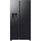 Frigider Side By Side Samsung RS70F65KEFEO, 640 L, Clasa E, Full No Frost, Digital Inverter, All Around Cooling, SpaceMax, Metal Cooling, SmartThings, Dozator de apa & gheata, Control electronic, 178 cm, Inox negru