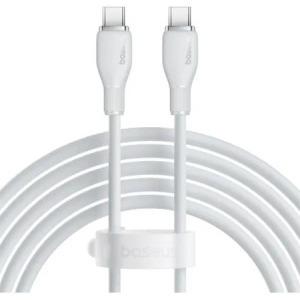 Baseus Pudding, USB-C Male la USB-C Male, 100 W, 2 m, White