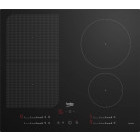Plita incorporabila Beko HII64792UFT, Inductie, 4 zone de gatit, SafeCook, IndyFlex, HobToHood, Power Management, 60 cm, Negru