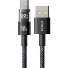 Cablu de date / adaptor Baseus Display, USB Male la USB-C Male, 100 W, 1 m, Black