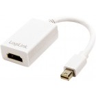 Adaptor Logilink 1x Mini DisplayPort Male - 1x HDMI Female, v1.1a, 0.1m, alb