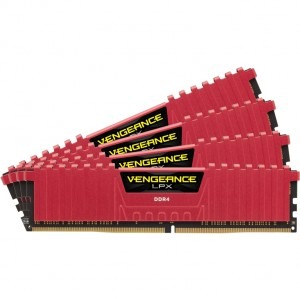 Corsair Vengeance LPX Red 32GB DDR4 2666MHz CL16 Quad Channel Kit