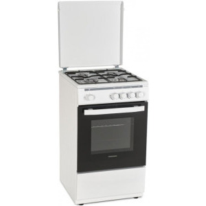 Heinner HFSC-V50WH, 4 arzatoare, Gaz, Dispozitiv de siguranta, 50 cm, Alb