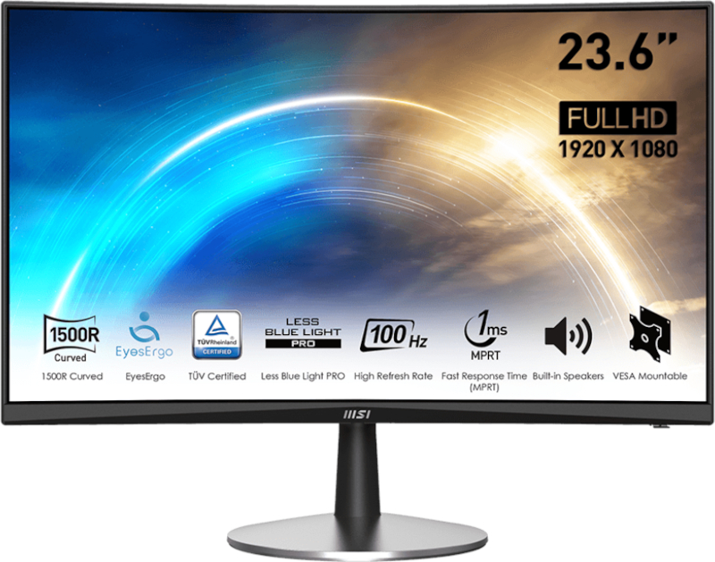 Monitor LED MSI Pro MP2422C Curbat 23.6 inch FHD VA 1 ms 100 Hz