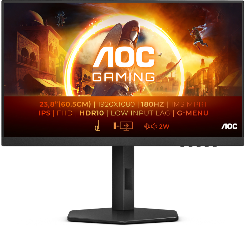 Monitor LED AOC Gaming 27G4X 27 inch FHD IPS 0.5 ms 180 Hz HDR G-Sync Compatible