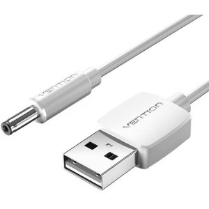 Vention USB Male  - DC 3.5 mm Male, 1m, alb