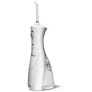 WATERPIK Irigator oral portabil WP-490, 4 capete de curatare, 2 trepte de presiune, alb