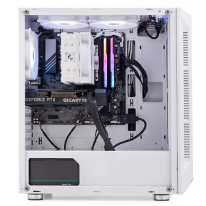 Gaming BALAUR Alb Legendar, AMD Ryzen 5 7600 3.8GHz, 32GB DDR5, 1TB SSD, RTX 3060 12GB GDDR6, Iluminare RGB