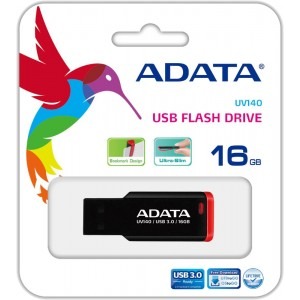 ADATA Small Clip UV140 16GB USB 3.1 Negru/Rosu