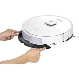 Roborock S8, S802-00, aspirator si mop, 5200 mAh, 6000Pa, 750 ml, 4 senzori, 4 harti, 50W, 180 min autonomie, Alb, Li-Ion 5200 mAh, 0.4L