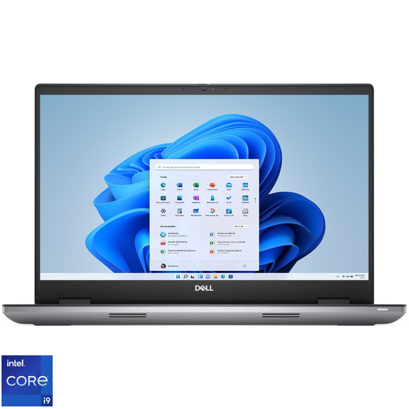 Laptop DELL 17.3'' Precision 7780 Workstation, FHD, Procesor Intel® Core™ i9-13950HX (36M Cache, up to 5.50 GHz), 64GB DDR5, 1TB SSD, RTX 3500 Ada 12GB, Win 11 Pro, Grey, 3Yr ProSupport
