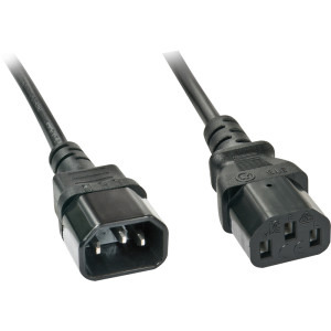 LINDY IEC 320 C14 Male - IEC 320 C13 Female, 3m, negru