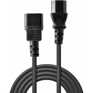 LINDY IEC 320 C14 Male - IEC 320 C13 Female, 2m, negru