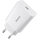 Incarcator retea Baseus CCFS-SN02, Speed Mini Quick Charge 20W, 1x USB-C, White