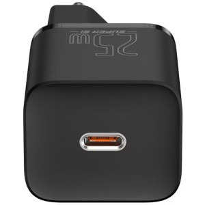 Baseus CCSP020101, Super Si Quick Charge 25W, 1x USB-C, Black
