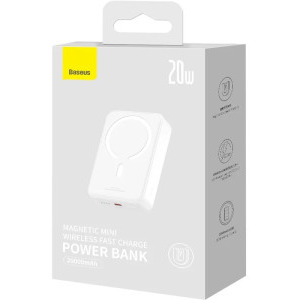 Baseus Magnetic Mini, 20000 mAh Wireless Fast Charge 20W, White