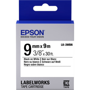 Consumabil Epson Banda etichete LK-3WBN 9 mm Black on White