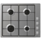 Plita incorporabila Candy CHW6LX, Gaz, 4 zone de gatit, Aprindere electrica, Sistem de siguranta, 60 cm, Inox