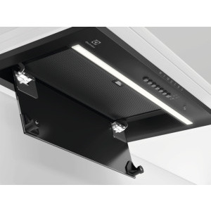 Electrolux integrata LFG916K, Putere de absorbtie 680 m3/h, AutoSense, SilenceTech, Perfect Illumination, AuroraTech, Conectivitate plita, Control electronic, Clasa A, 54 cm, Negru