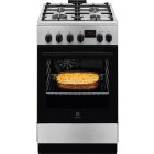 Aragaz Electrolux LKK540223X, Mixt, 4 arzatoare, Sistem de siguranta, Aprindere integrata, AquaClean, Timer, Grill, Clasa A, 50 cm, Inox