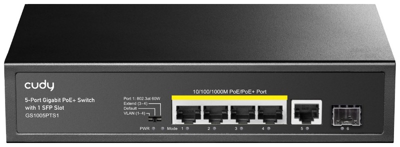 Switch CUDY Gigabit GS1005PTS1