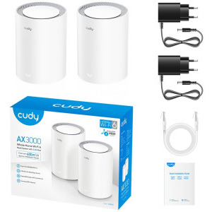 CUDY 2.5Gigabit M3000 AX3000 Dual-Band WiFi 6 2buc